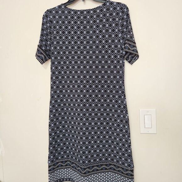 Magnolia Grace Shift Dress Small Petite Short Sleeve Stretch Relax Fit - Picture 2 of 12